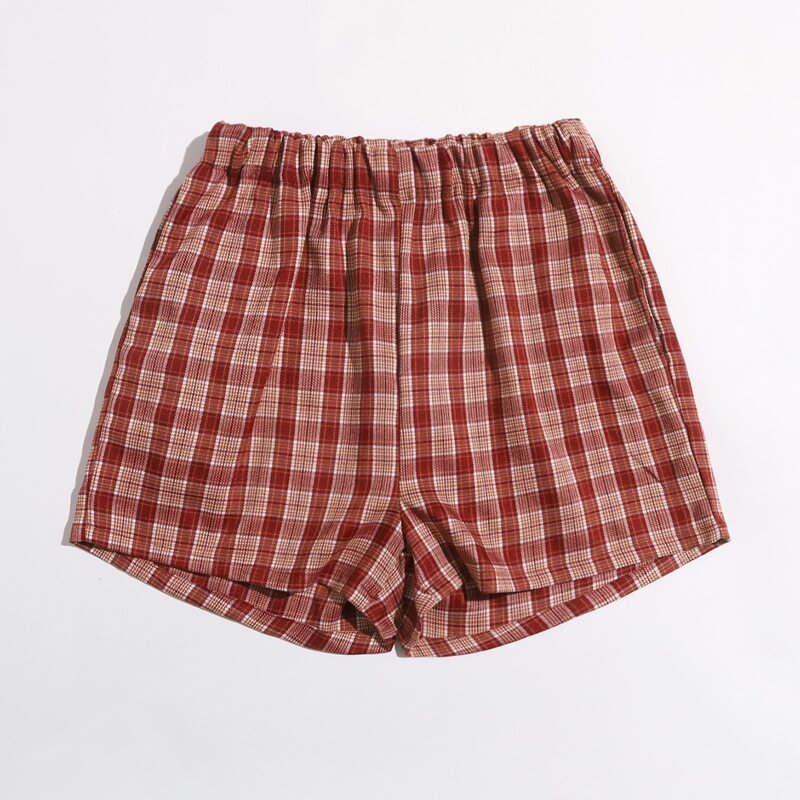 

Plaid Elastic Waist Shorts, Multicolor