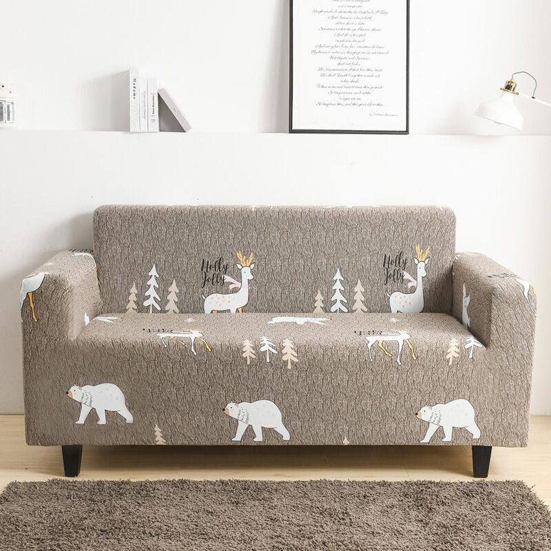 

Animal Print Stretchy Sofa Cover, Khaki