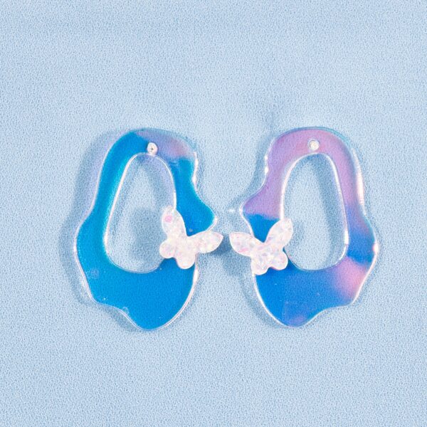 

Hollow Out Butterfly Decor Stud Earrings, Multicolor