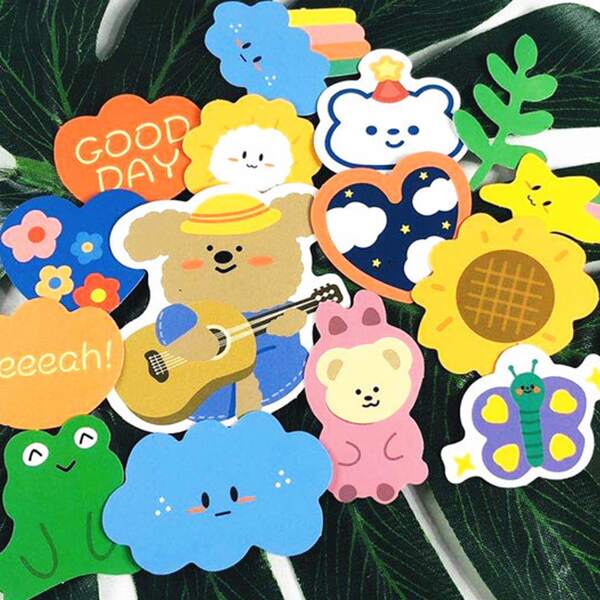 

40pcs Cartoon Graphic Sticker, Multicolor
