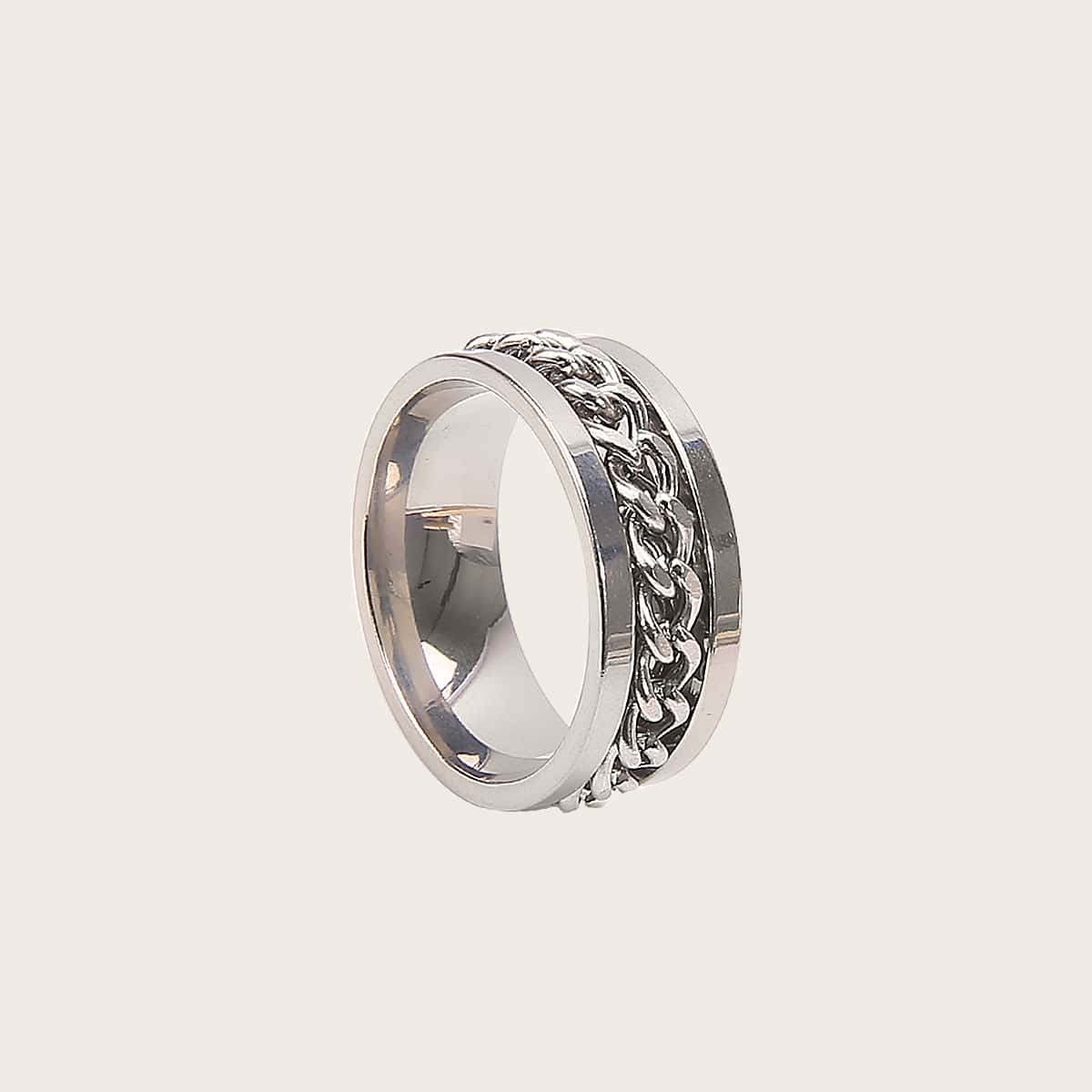 

Chain Design Ring, Silver