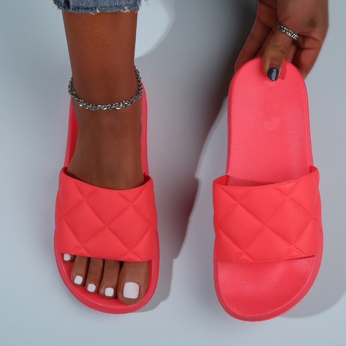 Геометрический принт Модный Тапочки & Вьетнамки