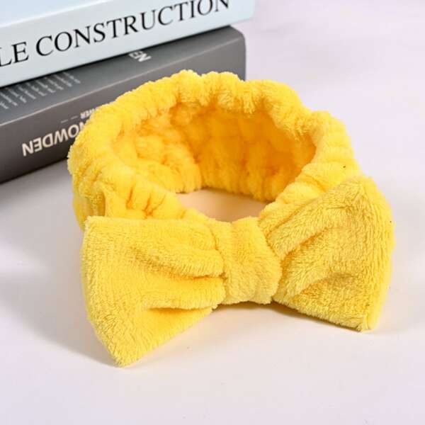 

Bow Decor Bath Headband, Yellow