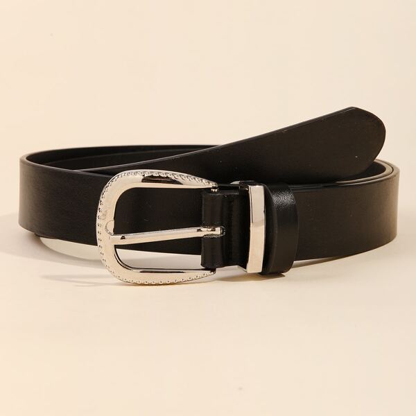 

Metal Buckle Belt, Black