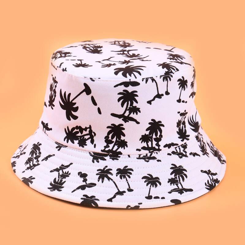 

Guys Coconut Tree Bucket Hat, White