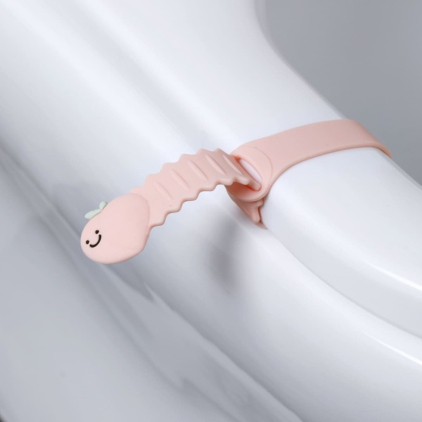 

1pc Peach Design Toilet Seat Lifter Handle, Pink