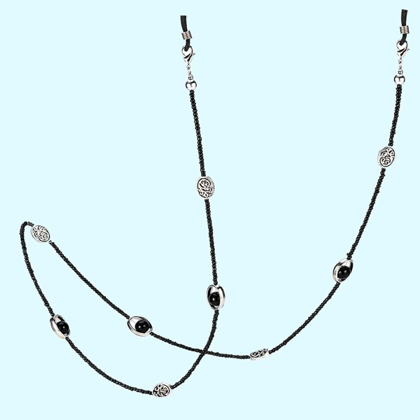 

Beaded Face Mask Chain, Black