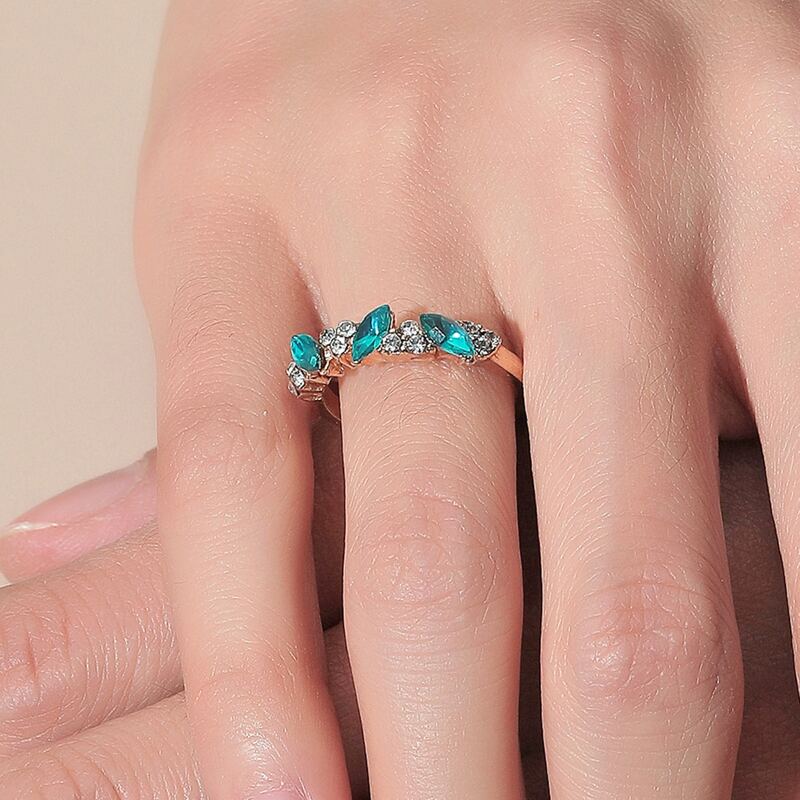 

1pc Rhinestone Ring, Blue