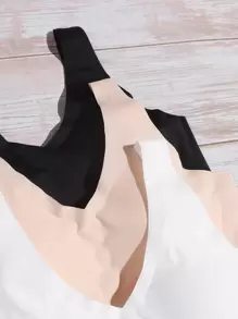 Women's Seamless Plain Bralettes Multi-Color Backless Comfort Bras - Multicolor - View 5