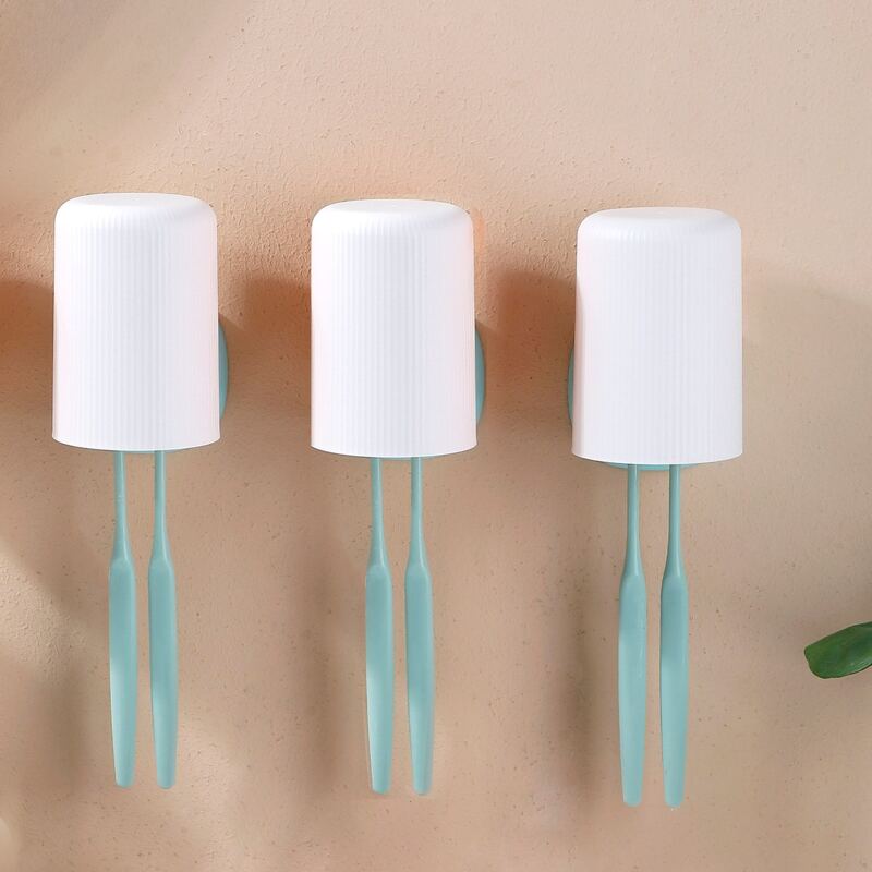 

1set Toothbrush Holder & Gargle Cup, White