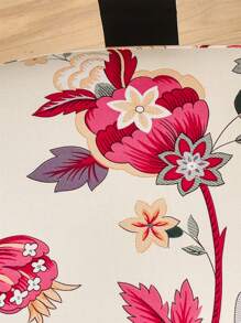 Flower Print Stretchy Swivel Chair Cover - Multicolor - View 4