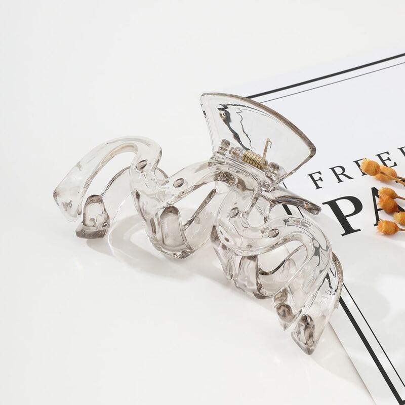 

Clear Hair Claw, Grey