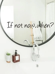 標語圖案墻面貼紙 - 黑色 - 查看 5