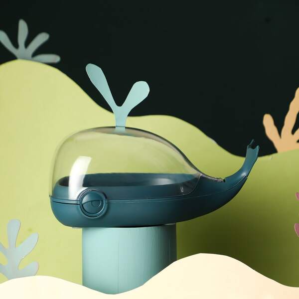 

1pc Whale Shaped Soap Dish, Blue