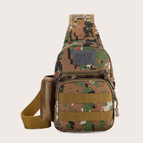 

Men Camo Pattern Sling Bag, Multicolor