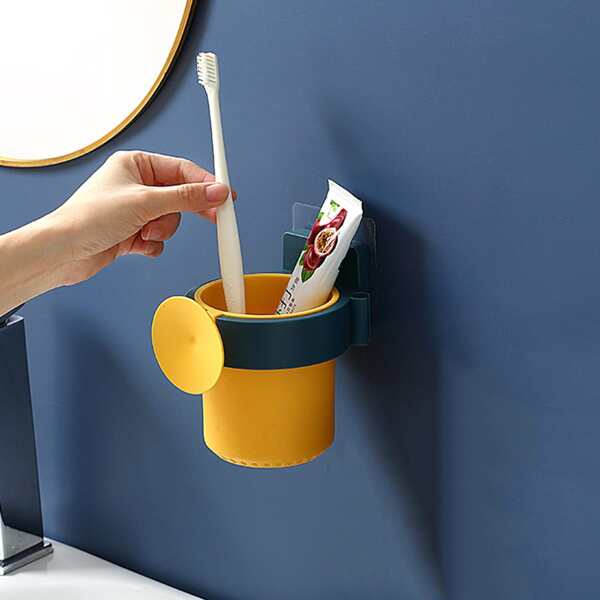

1pc Wall Mounted Storage Rack, Yellow