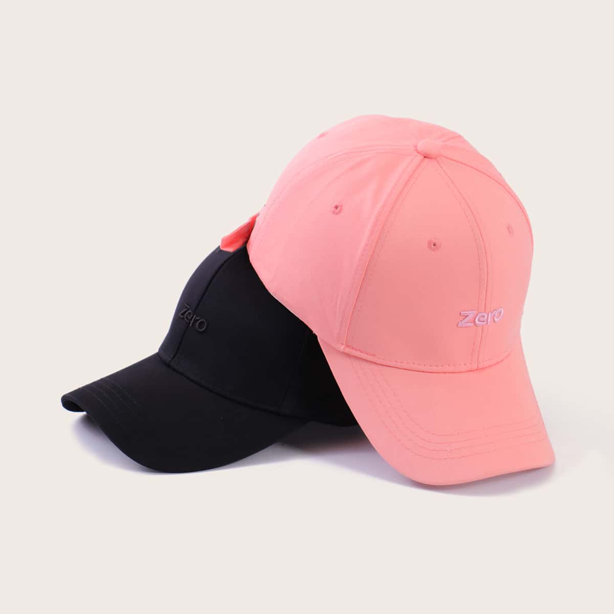 

2pcs Letter Embroidery Baseball Cap, Multicolor