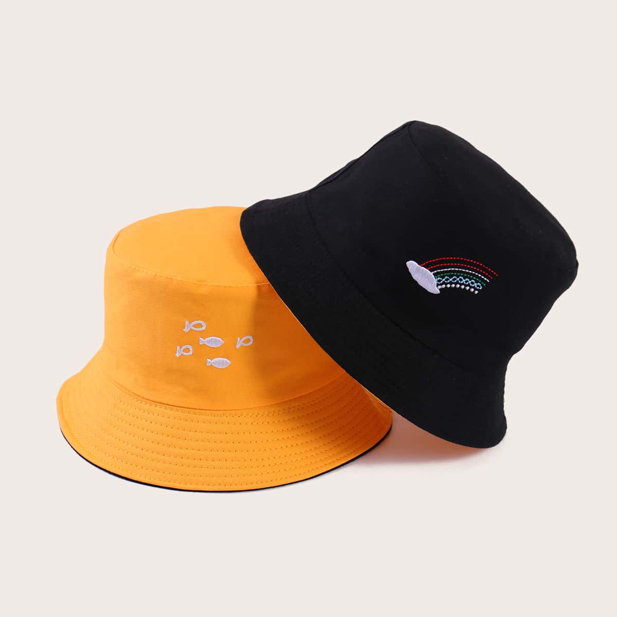 

Cartoon Fish Reversible Bucket Hat, Multicolor