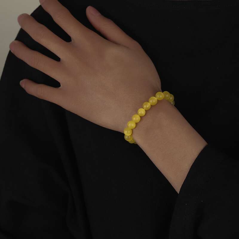 

1pc Beaded Bracelet, Yellow
