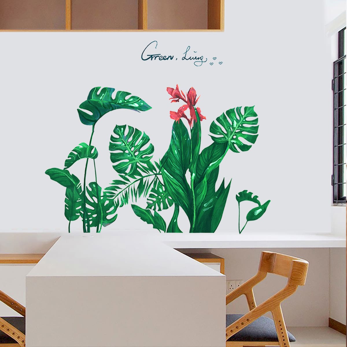 

Leaf Print Wall Sticker, Multicolor