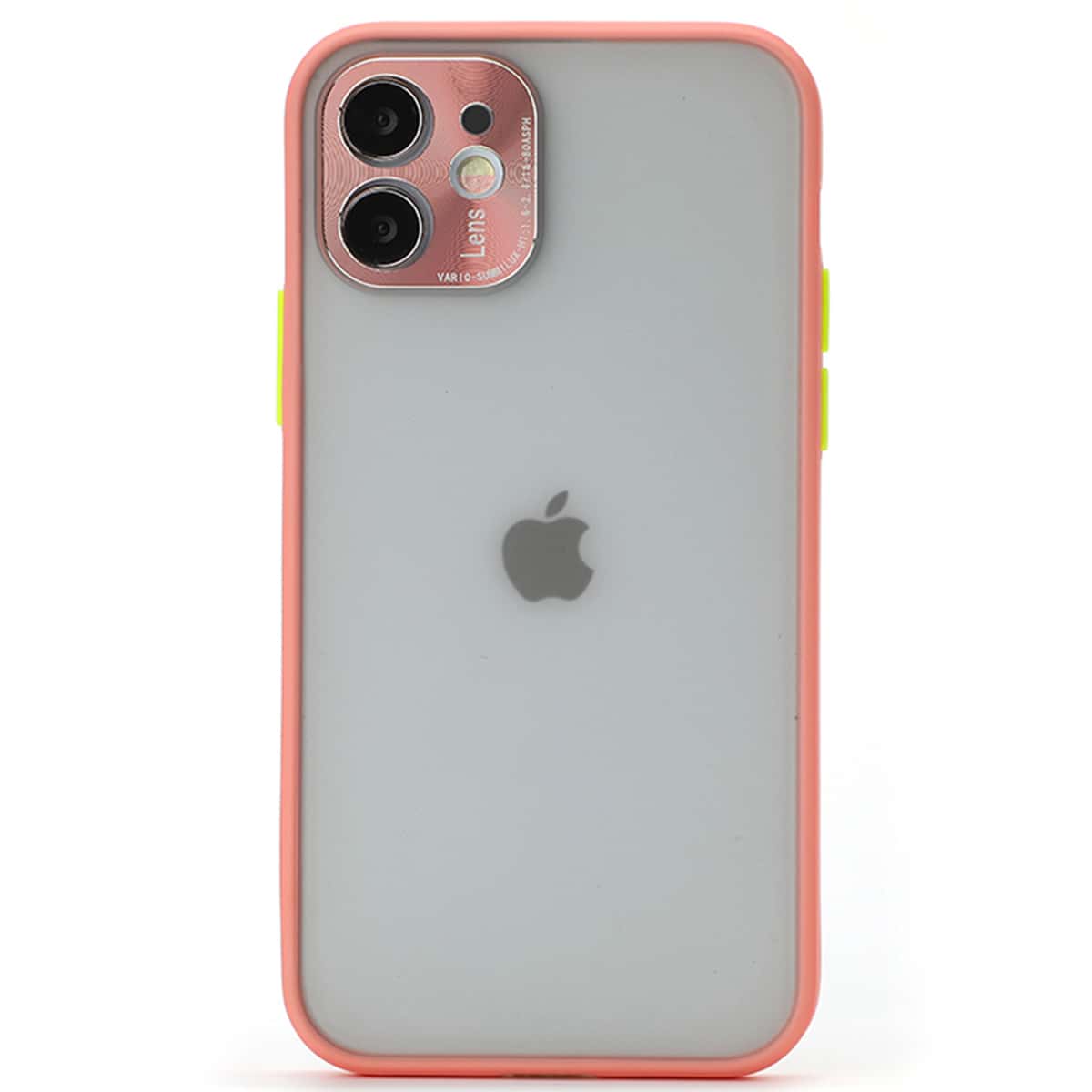 

Contrast Frame Clear iPhone Case, Coral pink