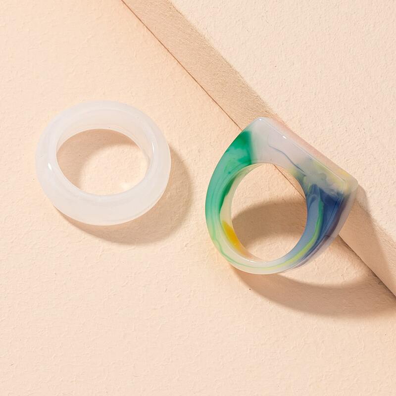 

2pcs Hollow Out Ring, Multicolor