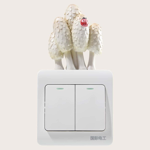 

Mushroom Design Wall Switch Sticker, Multicolor