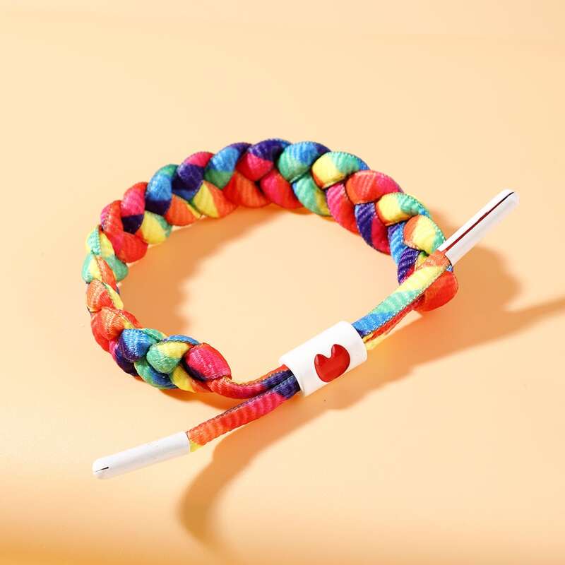 

Rainbow Braided Bracelet, Multicolor