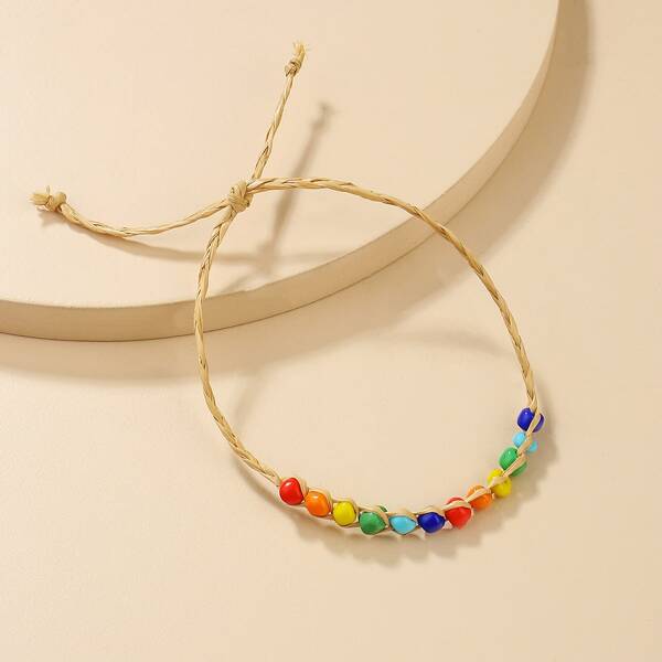 

Bead Decor Braided Bracelet, Multicolor