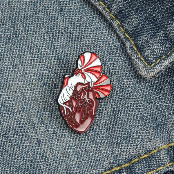 

Heart Organ Brooch, Multicolor
