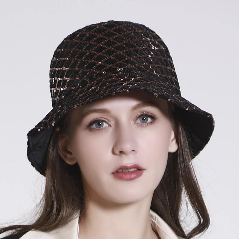 

Sequin Argyle Bucket Hat, Multicolor
