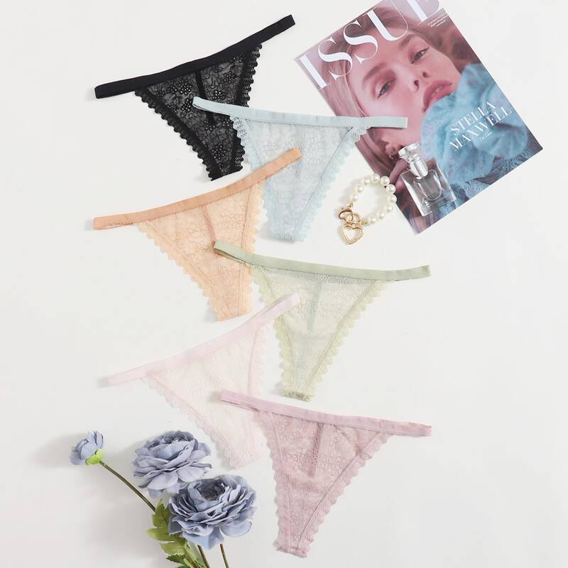 

6pack Lace Panty Set, Multicolor