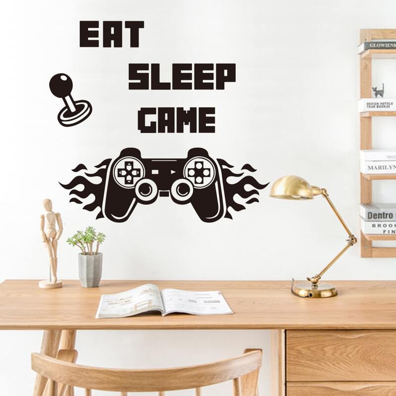 

Slogan Graphic Wall Sticker, Black