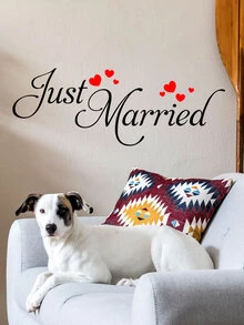 Slogan Graphic Wall Sticker - màu đen - Xem 4