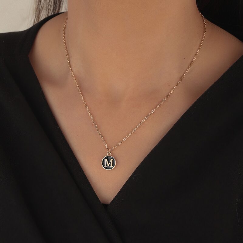 Round Charm Chain Necklace, Gold