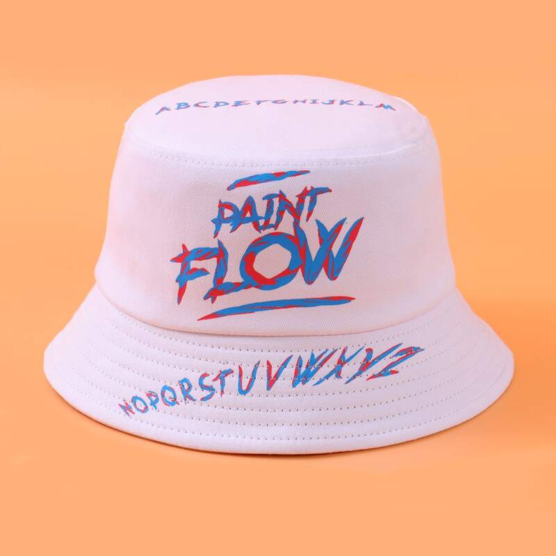 

Slogan Graphic Bucket Hat, White