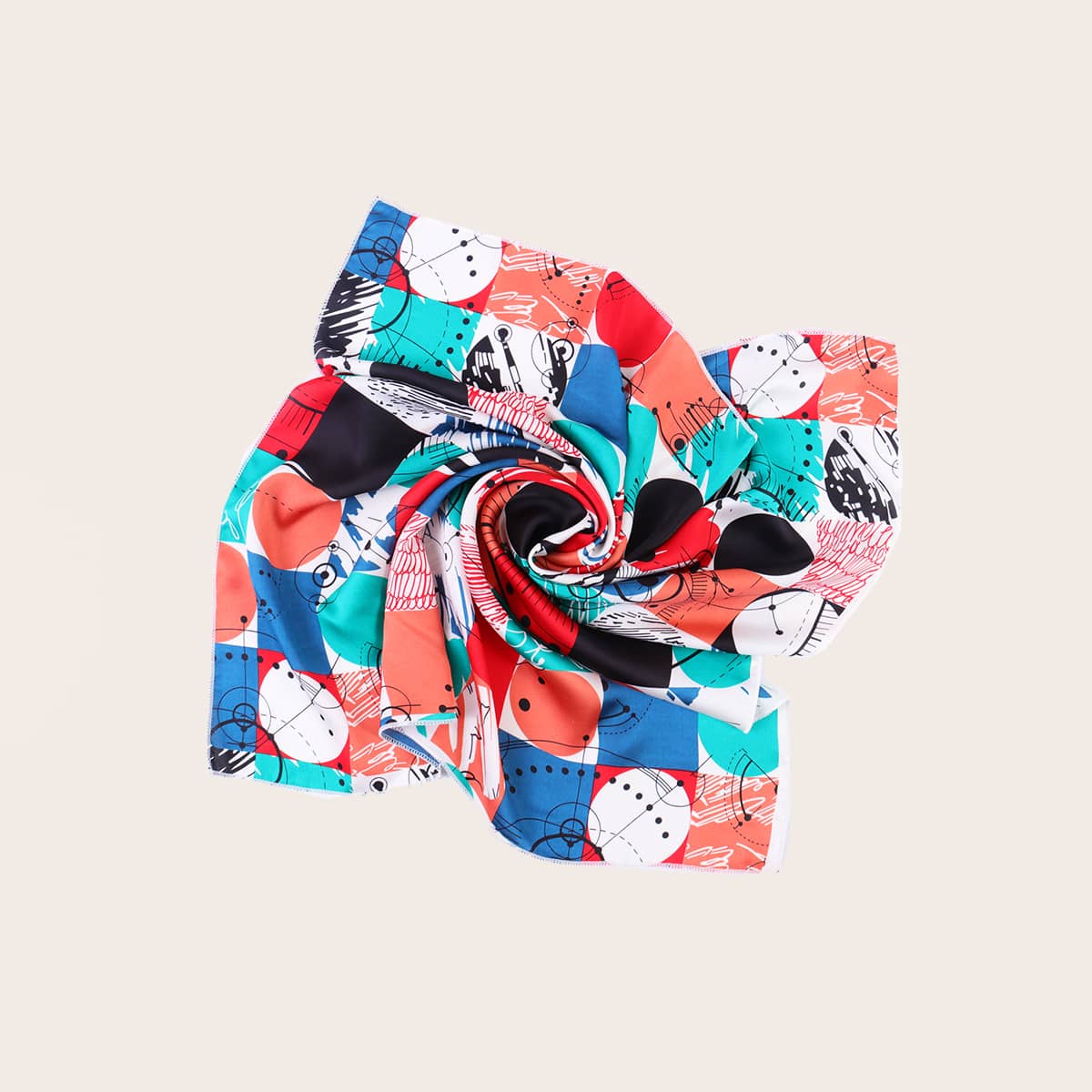 

Colorblock Geo Bandana, Multicolor