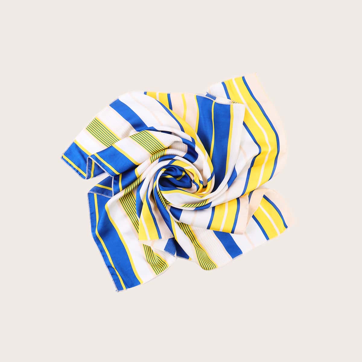

Striped Pattern Bandana, Multicolor