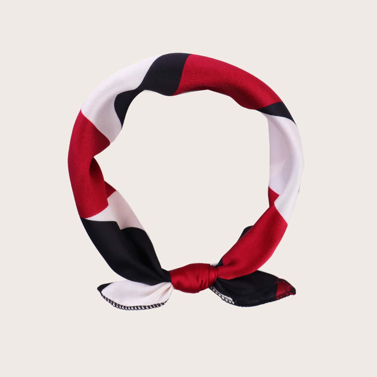 

Striped Pattern Bandana, Multicolor