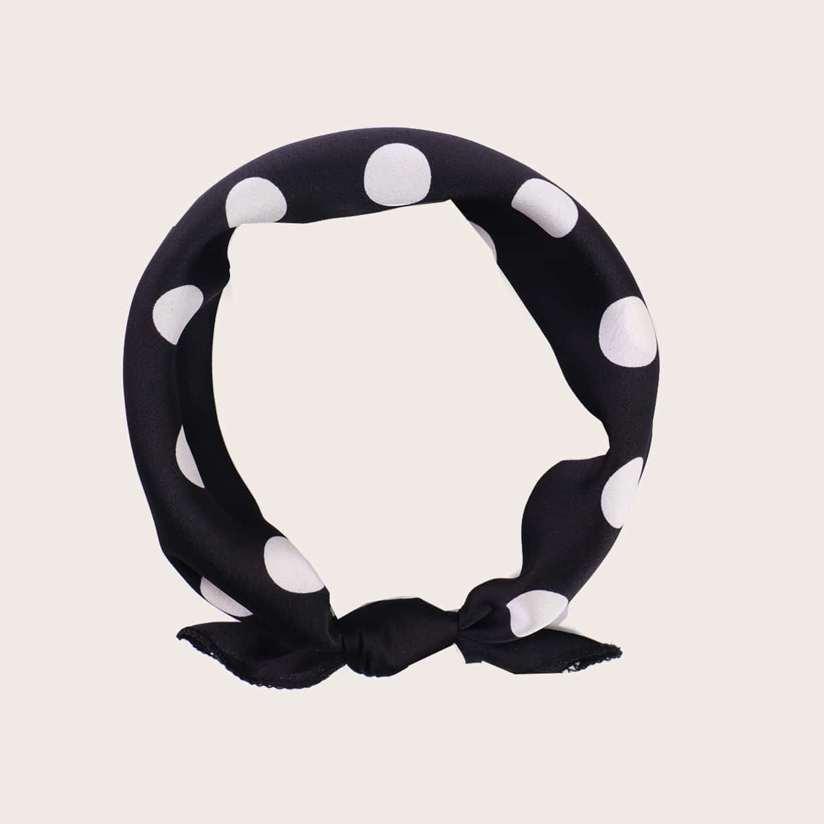

Polka Dot Bandana, Black and white
