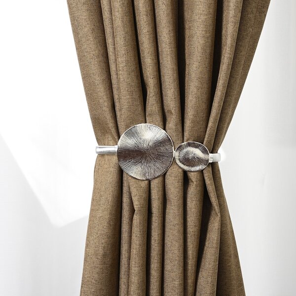 

1pc Lotus Leaf Curtain Tieback, Silver