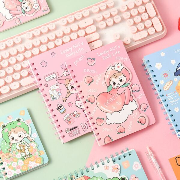 

1pc Cartoon Graphic Random Notebook, Multicolor