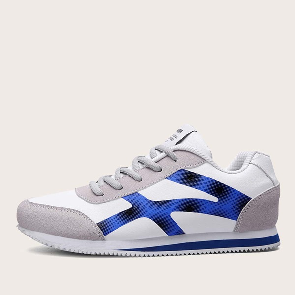 

Colorblock Lace-up Front Running Shoes, Multicolor