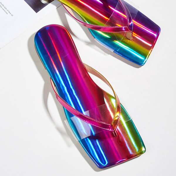 

Ombre Thong Sandals, Multicolor