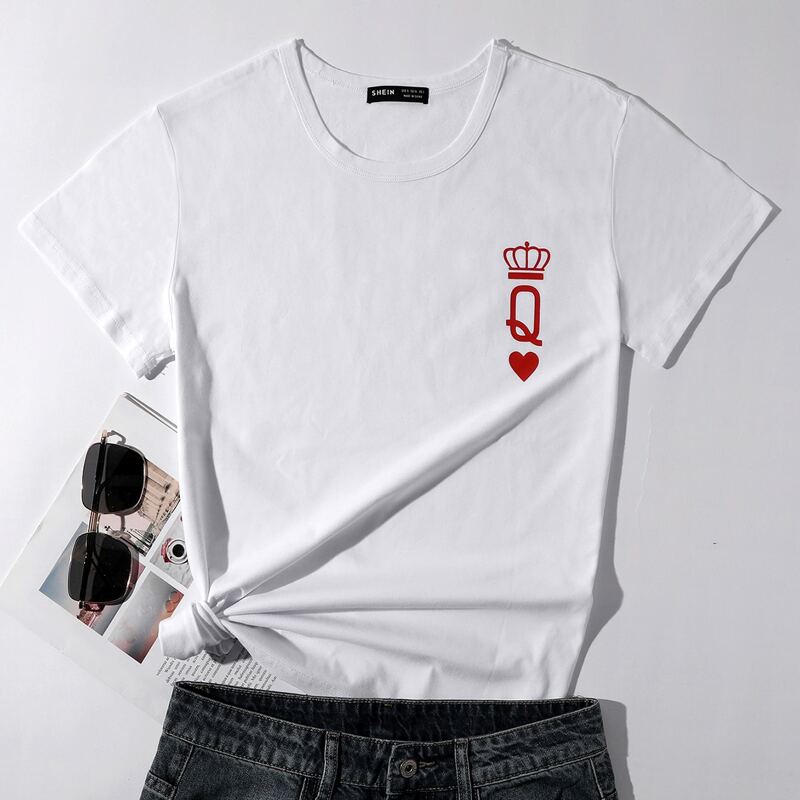

Play Card Print Tee, White