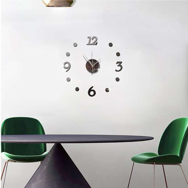 

Dot Design Mirror Surface Wall Clock, Black