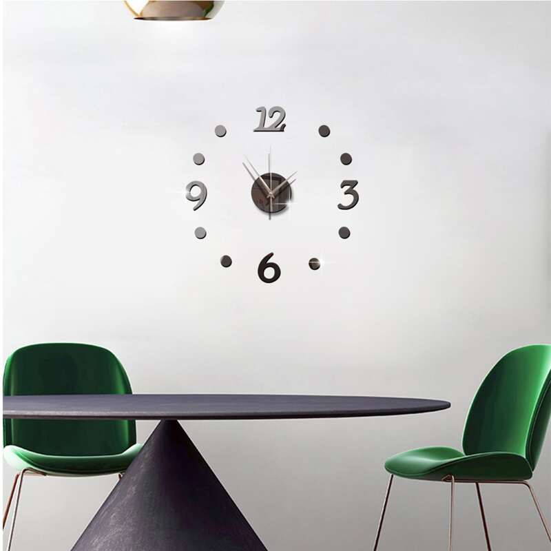 

Dot Design Mirror Surface Wall Clock, Black