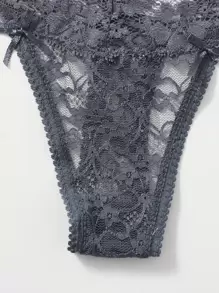 3pack Floral Lace Panty Set - Multicolor - View 3