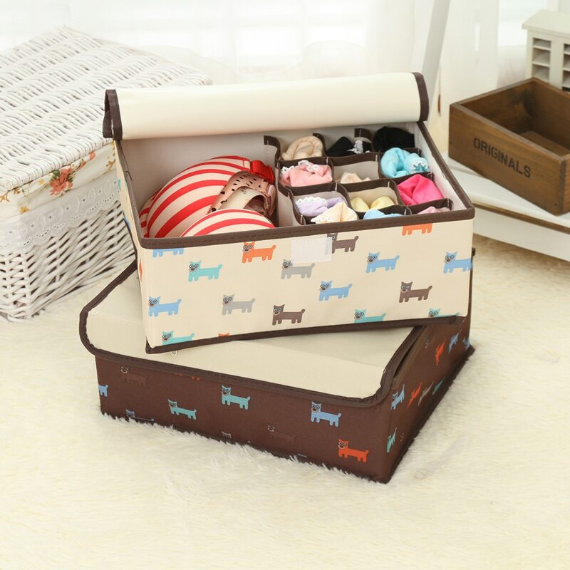 

1pc Cartoon Graphic Random Underwear Storage Box, Multicolor