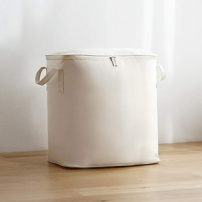 

1pc Plain Quilt Storage Bag, Beige